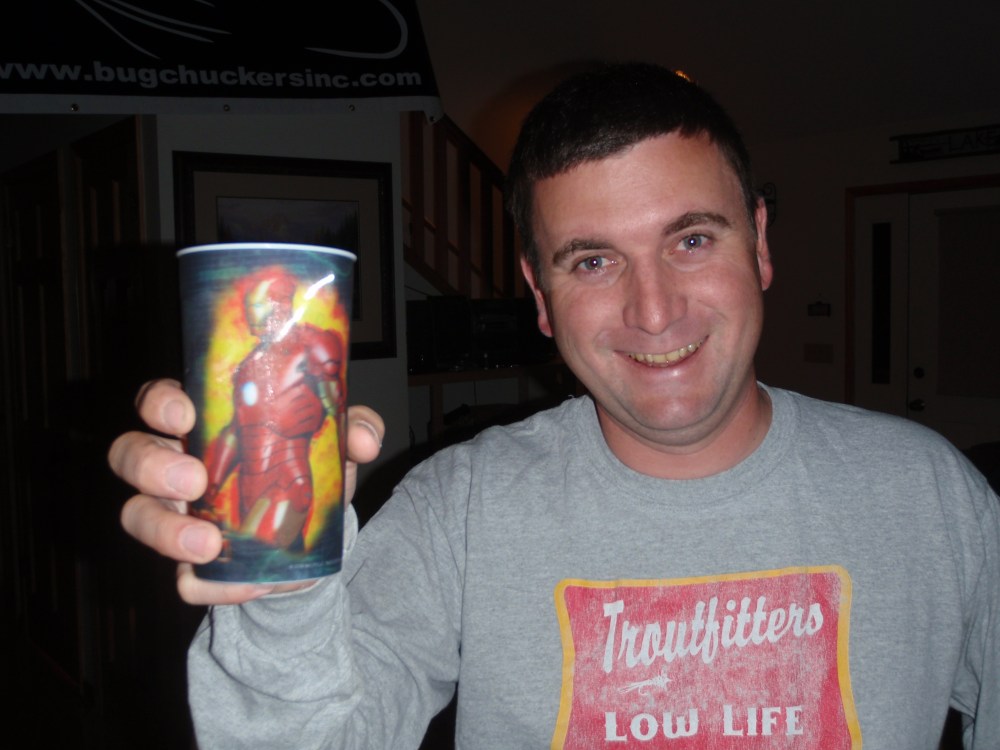 Drinking Adult beverages out of a super hero cup gives super hero fly fishing powers, remember that.